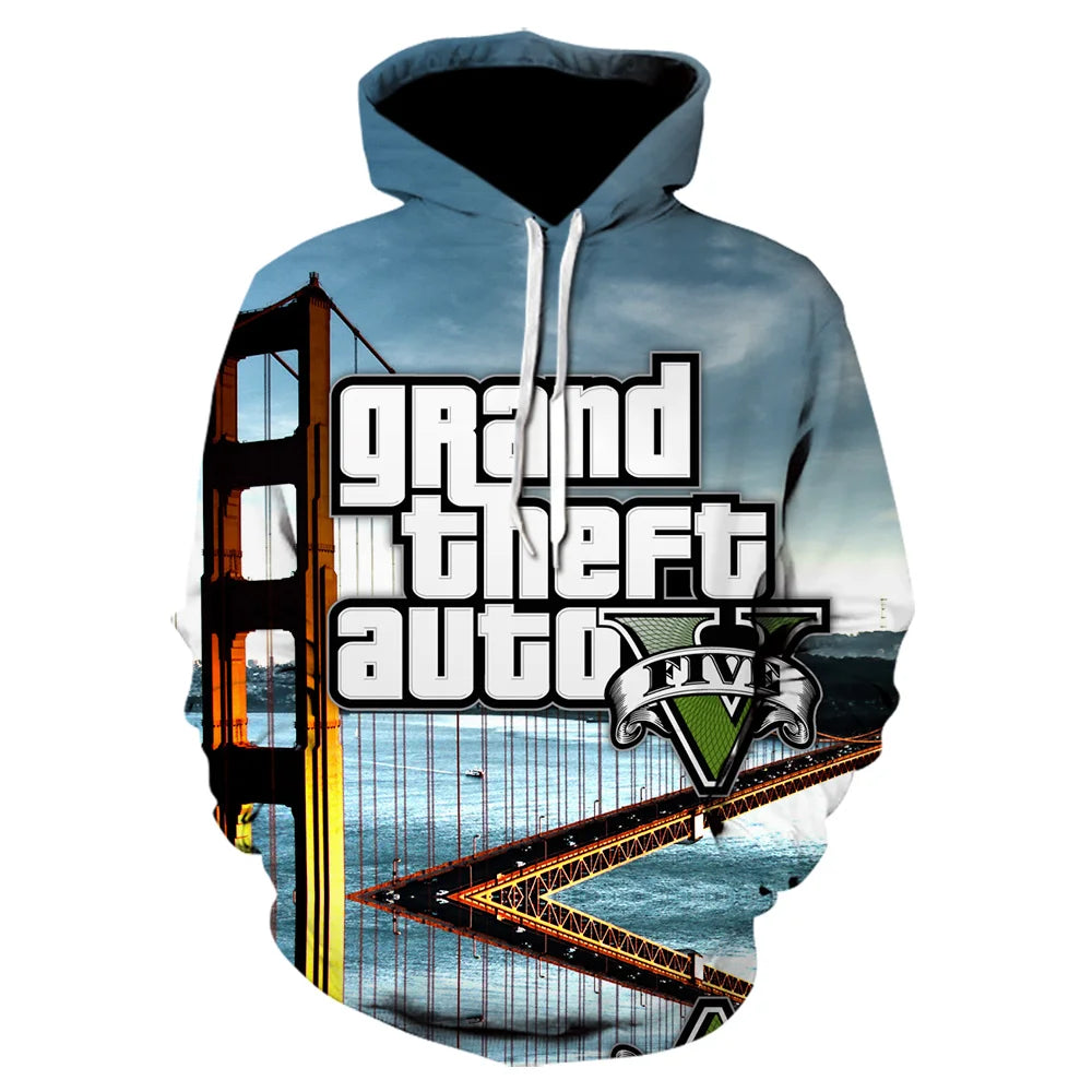 Grand Theft Auto 3d Print Game GTA 5 Hoodie
