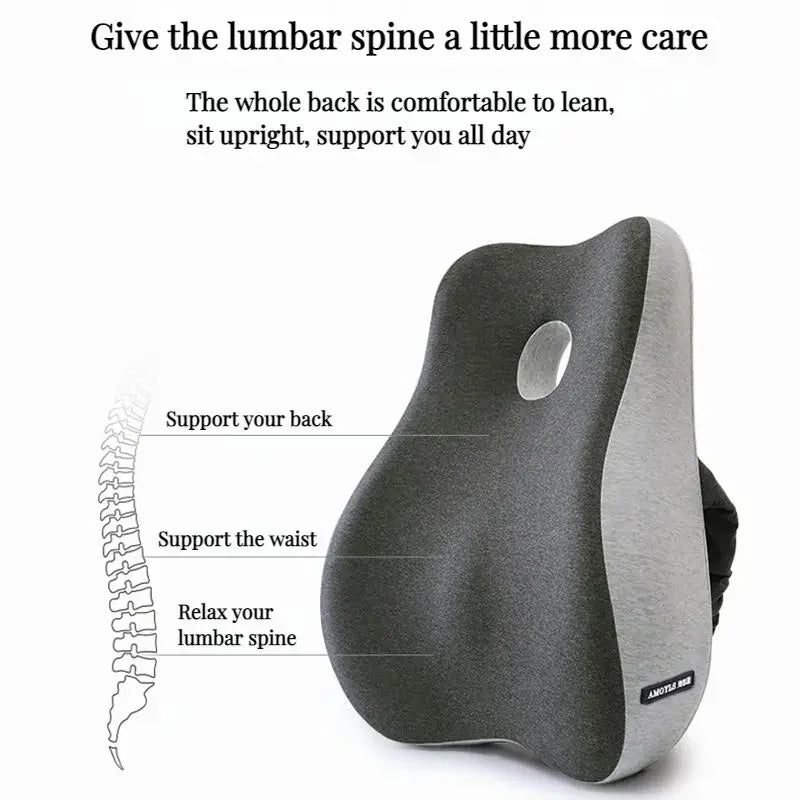 Lumbar Massage Orthopedic Memory Foam Pillow