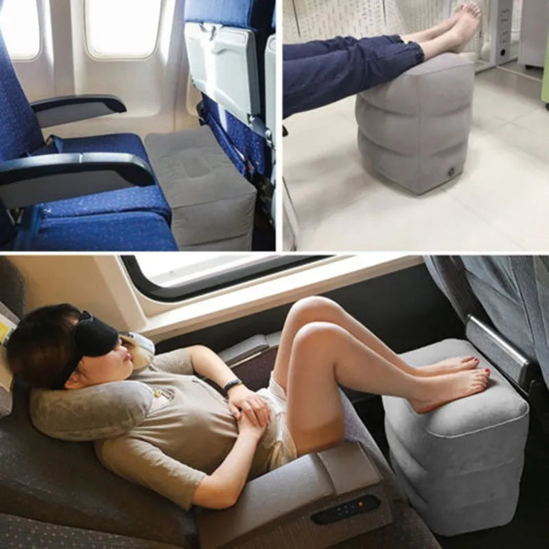 Inflatable Travel Foot Rest Pillow Pad