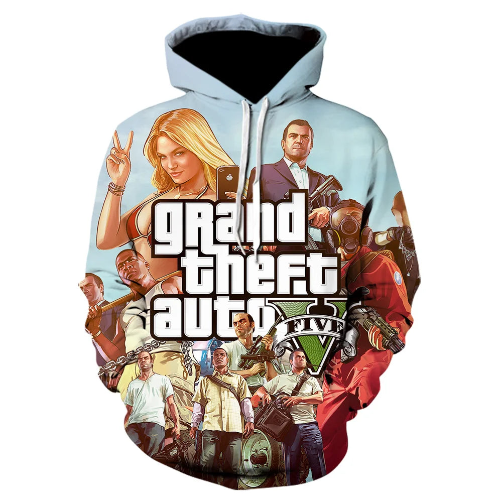 Grand Theft Auto 3d Print Game GTA 5 Hoodie