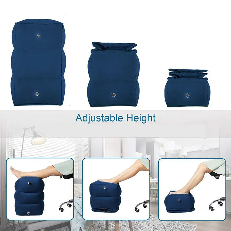 Inflatable Travel Foot Rest Pillow Pad